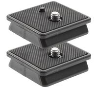 TOYANDONA Adaptador de Montaje Resistente y Estable Placa de Liberación Rápida 1/4 Pulgada Material Abs y Metal, 2 Piezas para Trípode de Cámara para Cabezal de Cardán