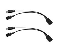 TOYANDONA Adaptador Otg Micro USB a Usb-función de Conversión y Soporte para Tabletas y Teléfonos, 2 Piezas en Negro Cable de Datos y Alimentación en Pvc y Cobre