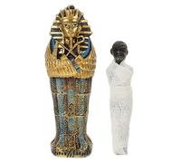 TOYANDONA Adorno de Escritorio Egipcio de Resina, Estatuilla Faraón de 12 Cm, Decoración Artesanal para Mesa de Oficina, Figura Decorativa Temática Egipcia para Hogar y Despacho