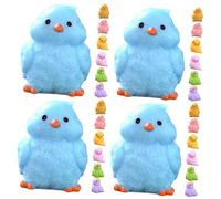 TOYANDONA Adornos De Pájaros De Dibujos Animados Césped con Broma Decoración Surtido De Pequeñas Figuras Simuladas Figurita De Cuervo Pájaros De Jardín 7 Piezas x 4