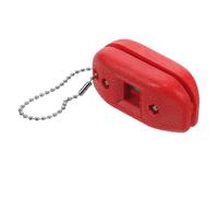 TOYANDONA Afilador de Cuchillas de Hielo Portátil Rojo, Ajustable Tornillo para Patines de Hockey, Piedra de Afilar Resistente al Desgaste, Herramienta Compacta para Mantenimiento en Pista
