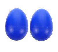 TOYANDONA Agitadores de Huevos para Bebés y Niños en Plástico Azul, 2 Piezas para Estimulación Auditiva y Desarrollo Motor en Juegos Tempranos