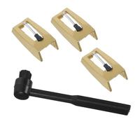 TOYANDONA Aguja para Tocadiscos de Vinilo 4 Piezas de Agujas de Repuesto Poste de Aluminio y Material de Compatible Tocadiscos Vintage Rendimiento Óptimo y Instalación