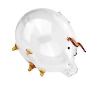 TOYANDONA Alcancía Transparente Forma de Cerdito Hucha Decorativa para Adultos Bote de Animal Divertido para Regalos de Cumpleaños y Educación Financiera
