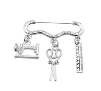 TOYANDONA Alfiler Decorativo para Máquina de Coser de Aleación Plata, Diseño Especial y Cómodo para Fiestas y Regalos de Costurera
