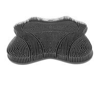 TOYANDONA Alfombrilla de Silicona para Ducha con Ventosas Antideslizantes Cepillo Masajeador de Pies Suave y Exfoliante Almohadilla Antideslizante Gris para Baño Segura y Cómoda