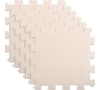 TOYANDONA Alfombrillas de Espuma para Ñiño 6 Piezas Beige Desmontables y Portátiles Alfombra de Juego para Suelo Segura y Lavable Colchonetas EVA para Gatear y Puzzle Tapete de Gimnasio