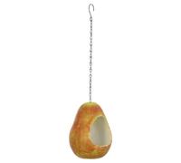 TOYANDONA Alimentador de Pájaros Colgante de Resina Color Amarillo en Forma de Fruta para Jardín y Hogar, bajo Mantenimiento, Decoración Encantadora para Loros y Aves