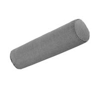 TOYANDONA Almohada para Pies y Rodillas de Lino y Algodón 15x40 Cm Cojín Cilíndrico Ergonómico Gris Humo para Masaje y Reposapiés Portátil