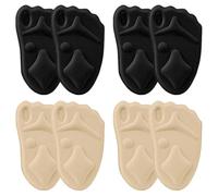 TOYANDONA Almohadillas Adhesivas para Zapatos de Tacón Alto, Cojín Antideslizante de Malla Elástica y Esponja, 4 Pares para Baile y Pie Cómodo