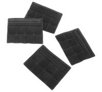 TOYANDONA Almohadillas Barbilla de Casco Negro 4 Piezas, Acolchado Interno Transpirable, Repuesto para Casco de Bicicleta y Motocicleta Eléctrica, Accesorio para Ciclismo y Actividades