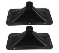 TOYANDONA Altavoz de Agudos Bocina de Plástico Negro para Proyección de Sonido Fácil Instalación Diámetro de Garganta 1-1/16 Pack de 2 Piezas para Escenarios y Teatro