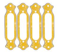 TOYANDONA Anillo de Montaje para Pastilla de Bobina Simple 4 Piezas Color Amarillo Perlado, Marco Plástico Resistente para Guitarra Eléctrica, Accesorio de Reemplazo Adecuado para