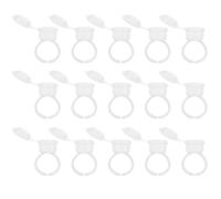 TOYANDONA Anillos de Pigmento para Tatuaje 50 Piezas Tamaño Ajustable Copas de Tinta de Color Claro para Maquillaje Profesional Salones de Belleza Accesorios Prácticos y Ligeros