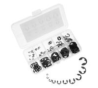 TOYANDONA Anillos de Retención Abiertos Tipo E M1.5-10 de Bronce Berilio 120 Piezas Negros Resistencia al Desgaste y Fácil Extracción para Talleres y Reparaciones