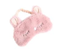 TOYANDONA Antifaz de Seda y Felpa para Dormir, 1 Unidad, Color Rosa, Diseño Conejito, Bloqueador de Luz Natural, Lavable, Adecuado para Viajes, Casa y Descanso, Mujer y Niña