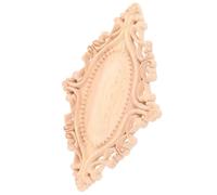 TOYANDONA Apliques y Revestimientos de Madera para Muebles Diseño Ovalado Tallado en Estilo Europeo Panel Decorativo para Puertas Interiores