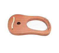 TOYANDONA Arpa de Lira Portátil de Madera 10 Cuerdas, Textura Clara y Tono Dulce, Patrón Elegante, Afinación Precisa para Amantes de Instrumentos Musicales