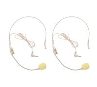 TOYANDONA Auriculares con Micrófono con Cable y Cancelación de Ruido, Diadema Ajustable Color Piel, 2 Unidades por Paquete, Micrófono Omnidireccional para Canto, Enseñanza y