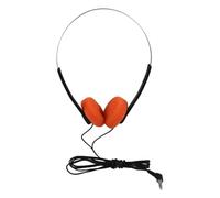 TOYANDONA Auriculares Retro Ligeros con Diadema Ajustable y Almohadillas Acolchadas para Estudiantes Portátiles y Cómodos para Uso Biblioteca y Aula Diseño Clásico Naranja
