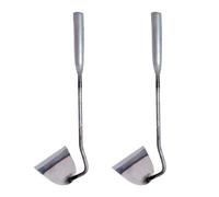 TOYANDONA Azada Portátil de Acero Inoxidable para Jardinería, Moldeada Integralmente, 2 Piezas, Herramienta Pequeña para Deshierbe y Cultivo en Exteriores