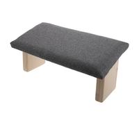 TOYANDONA Banco de Meditación Plegable de Madera Maciza Color Gris Oscuro, Asiento Ergonómico Inclinado para Yoga, Oración y Meditación, Banco de Rodillas Portátil para Práctica Cómoda