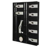 TOYANDONA Bandeja para Caja Registradora, Bandeja de Monedas Caja Registradora con 9 Compartimentos, Plástico Negro, con Clips, para Tiendas y Supermercados
