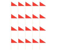 TOYANDONA Banderas Triangulares Rojas de Bambú y Poliéster 20 de Señalización Marcadores de Césped Flexibles Diseño Compacto para Obras de Construcción para Uso en Exteriores y Encuestas
