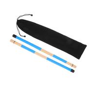 TOYANDONA Baquetas Para Batería De Jazz 19 Varillas De Madera Duradera En Color Azul, Par De Escobillas Multiperforación Funda De Tela, Accesorios Portátiles Para Percusión Folclórica y Orquestal