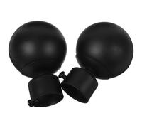 TOYANDONA Barra de Cortina 28 Mm Negra Remates de Hierro, Diseño Redondo Ajustable, Accesorios para Barra de Ventana, para Hogar y Oficina, Juego de 2 Piezas