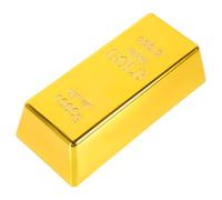 TOYANDONA Barra de oro falsa falsa réplica de ladrillo dorado barra de oro lingotes decoraciones de barra de oro realista barra de oro Brick Prop película Prop novedad regalo broma