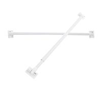 TOYANDONA Barra De Tensión Adhesiva Telescópica 30-45 Cm Doble Barra De Cortina Extensible De Metal para Cortinas Pequeñas Uso En Cocina y Dormitorio Paquete De 2 Unidades