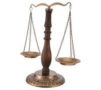TOYANDONA Báscula de Hierro Vintage Dorada Función de Almacenamiento y Centro de Mesa, Escultura Decorativa para Biblioteca en Casa y Escritorio de Oficina Elegante