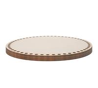 TOYANDONA Base de Madera para Cesta de Ganchillo Redonda 25 CM 5 Unidades Base Moldeadora para Bolso DIY Compatible con Hilo Grueso y Cuerda Adecuado para Manualidades y Tejido