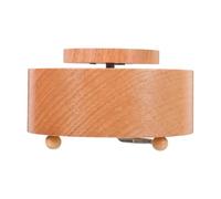 TOYANDONA Base para Caja de Música Giratoria Redonda de Madera, Soporte de Exhibición DIY, Base de Repuesto Resistente para Caja Musical, Adecuado para Decoración del Hogar y Obsequio Creativo