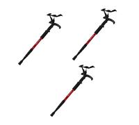 TOYANDONA Bastón de Senderismo Plegable de Aluminio Bastones Trekking Ajustables de Secciones con Amortiguación Bastón para Caminar para Personas Mayores Soporte Estable para Senderismo y