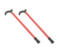 TOYANDONA Bastón Plegable Antideslizante de Aleación de Aluminio Ajustable en Altura Ligero y Resistente 2 Unidades Rojas para Personas Mayores Adecuado para Senderismo y Movilidad