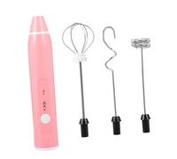 TOYANDONA Batidor Eléctrico de Mano USB con Cuerpo de Acero Inoxidable Mezclador Automático Portátil para Cocina Espumador Rápido y Ergonómico Color Rosa con Gancho Integrado