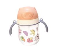 TOYANDONA Biberón para Niña con Asa y Pajita Botella de Leche Infantil Material PP Seguro y Duradero para Alimentación de Pequeños Regalo para Shower y Cumpleaños