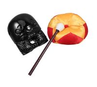 TOYANDONA Bloque Para Templo Budista De 4 Pulgadas, Madera Sintética Acrílica, Almohadilla y Mazo Para Meditación, Recitación De Sutras y Decoración Religiosa, Instrumento De Percusión Manual