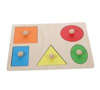 TOYANDONA Bloques de Madera Educativos para Rompecabezas de Formas Geométricas Coloridas Ayuda Didáctica para Aprendizaje y Coordinación Manual Juguetes para Apilar y Clasificar Montessori