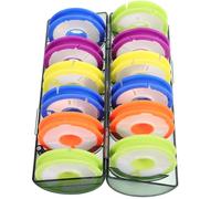 TOYANDONA Bobina de Hilo de Pesca Portátil de PC Caja Organizadora para Carretes de Pesca 12 Ejes Diseño Arcoíris Soporte Compacto para Almacenamiento y Protección