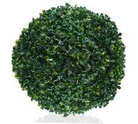 TOYANDONA Bolas De Boj Artificiales Decorativas 33cm, Esfera De Césped Artificial Resistente para Interiores y Exteriores, Color Verde Realista, Set De 2 Piezas para Jardín, Terraza y Techo