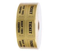 TOYANDONA Boletos de Rifa Dorados para Eventos y Carnaval Rollo de 2000 Piezas Papel para Sorteos Escolares Fiestas y Subastas Boletos de Premio Fáciles de Separar y Distribuir