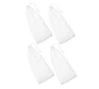 TOYANDONA Bolsa Comedero para Pájaros Tipo Calcetín Cordón, Malla Hexagonal de Poliéster, 12x28 Cm, Colgante para Exteriores y Jardín, Kit 4 Unidades, Adecuado para Jilgueros y Fauna