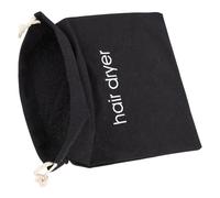 TOYANDONA Bolsa Cordón para Secador de Pelo 33X30 CM de Lona Negra Bolsa de Almacenamiento Antipolvo Portátil para Hotel y Viaje Contenedor Ligero y Compacto para Organizar Accesorios