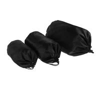 TOYANDONA Bolsa de Compresión para Chaquetas de Plumas 3 Piezas, Set de Bolsas Impermeables Negras Cordón, Tamaños 13 Cm, 16 Cm y 20 Cm, Almacenamiento para Senderismo, Camping y