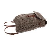 TOYANDONA Bolsa de Playa Diseño de Cordón para Mujer de Paja Tejida Bolso de Hombro y Mano, Ligera y Única para Días Obsequios y Playa