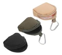 TOYANDONA Bolsa de Premios para Entrenamiento de Perros 3 Unidades Pequeña Resistente con Mosquetón Cierre Cremallera Colores Negro Verde Militar y Beige para Paseo y Uso al Aire