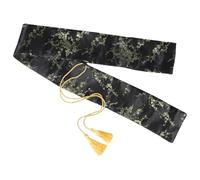 TOYANDONA Bolsa de Transporte de Espadas Vintage de Seda Negra con Borlas | Espada y Bastones de Artes Marciales, Boca Ajustable, Confección Resistente, Estilo Chic Clásico
